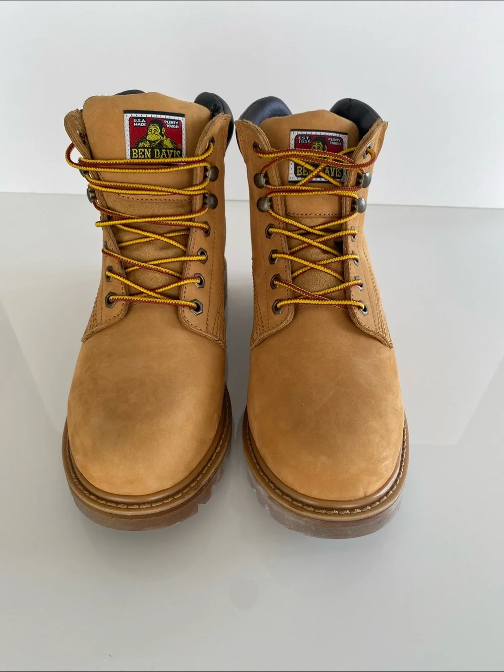 Vintage Y2K Rare Ben Davis Work Boots Tan Suede